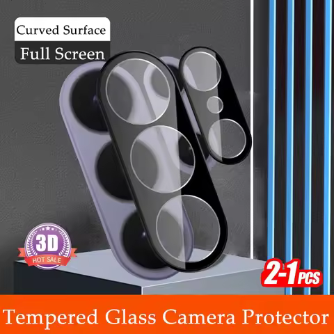 2Pcs 3D Lens Camera Protector Glass For Samsung Galaxy S26 Ultra S25Ultra Curved HD Back Cover S26+ 