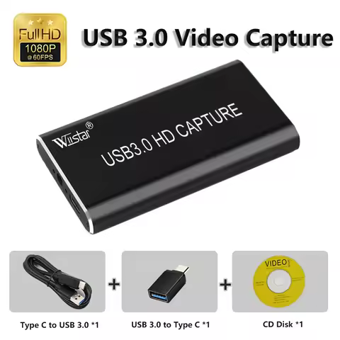 USB 3.0 Video Capture HDMI to USB 3.0 Type C Video Capture Card 1080P Drive Free Capture Device for 