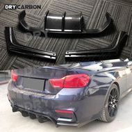 On sale DRY CARBON Rear Bumper Diffuser Splitters for BMW F80 M3 F82 F83 M4 2014-2017 Car Styling Bu