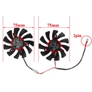 ✔75MM HA8010H12F-Z 2Pin GTX1650 Video Card Cooling Fan For MSI GTX 1650 SUPER VENTUS XS Graphics ۩❤