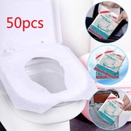 50Pcs Portable Pocket Disposable Hygienic Paper Toilet Bowl Seat Stool Cover Pad Travel Hotel Hygiene Travel/Camping Bathroom Accessiories