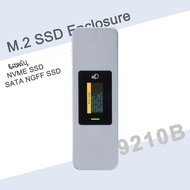 อะแดปเตอร์ M.2 NVMe SSD Enclosure DisplayUSB 3.2 Gen2 10Gbps เคส M2 2280อะลูมิเนียมภายนอก M2 2280 NV