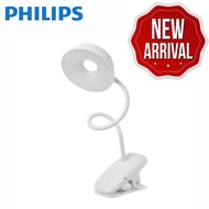 Philips 66138/66131 LED Clip Table Lamp Rechargeable 3 Color Touch Dimmable USB Charging Eye Protection