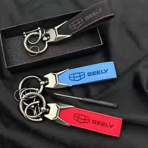 New Suede Leather Keychain key Rings For Geely Coolray GX3 ex5 Atlas Emgrand 2025 EC7 monjaro haoyue