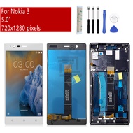 100% Tested 5.0'' For Nokia 3 lcd Display Touch Screen Digitizer Assembly For Nokia N3 TA-1020 TA-10