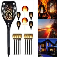 Lampu Api Flame Fire Torch 33 LED Solar Panel Tenaga Surya Matahari Nyala Seperti Api Obor Anti Air 