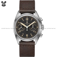 HAMILTON H76409530 Men's Analog Watch KHAKI AVIATION PIONEER MECHANICAL CHRONO 40mm Leather Strap Br