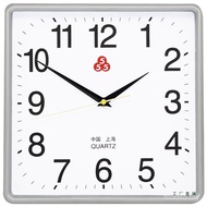 Square Modern Simple Living Room Clock Wall Clock 555 Household Shanghai Brand Clock Silent Quartz C