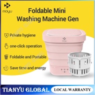 Moyu Portable Mini Folding Washing Machine with Spin Dryer Drying and Disinfecting UV Sterilization Washer for Travel