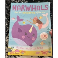 BBW Narwhals Sticker Book/ Baby Book/ Sticker Book Children's Book/ Motor Book Imported Children's B