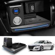 Wireless 15W Car QI Charger Fast Charging Case Mobile Phone Holder Para Sa Honda Accord 18 19