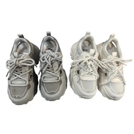 RHINESTONE HOLLOW MESH PLATFORM DAD SNEAKERS