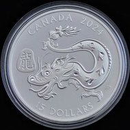 2024 🇨🇦 加拿大 • 龍年生肖31.39克精鑄銀幣 Canada • Lunar Year of the Dragon 31.39g Silver Proof Coin