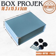 Gray Plastic Box Project Case 16.3 x 11.5 x 5 cm Box Box Case 163 x 115 x 50 mm Plastic Case Project