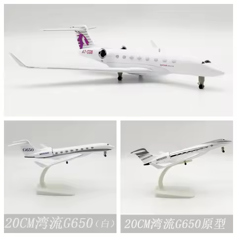 20cm Scale Airplanes Gulfstream G650 Aircraft Model G650er Model Plane Adults Fun Metal Aircraft Sou