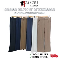 ZANZEA FASHION SELUAR PEREMPUAN BOOTCUT STREACHABLE/ HIGHT WAIST ELASTIC BOOTCUT PANTS/ SELUAR SLACK