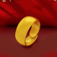 【Hot sale】 ทองคำแท้หลุดจำ แหวนทอง 1บาท ตัดลายยิงทรายชุบทอง24K สินค้าพร้อมส่ง แหวนทองแท้ 1สลึง ทอง แหวน1กรัม แหวนทอง1กรัมแท้ แหวนทองแท้ แหวน0.6กรัม แหวนทองไม่ลอก แหวนทองครึ่งสลึงแท้ ทอง แหวน1กรัม แหวนมงคลนำโชค แหวนวินเทจ แหวนคู่