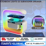 【SG READY STOCK】G3 Wireless Charge Speaker With LED &amp; Clock Time Bluetooth Speaker Wireless Charging Dots Rechargeable