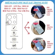 Super sticky back PPF sticker XM 13T 13T Pro RM 10 RM 13 13R Not 13R Pro Not 13 Not 13 Pro transpare