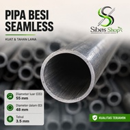 Seamless Iron Pipe Od 55mm Id 48mm Thickness 3.5mm Length 10cm to 70cm Custom
