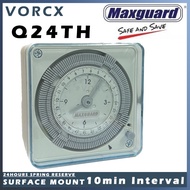 Maxguard Q24TH 24hrs Spring Reserve Timer (10min Interval)