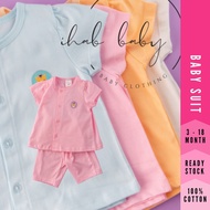 [IHAB Baby] Baby Girl Cotton Short Blouse Suit & Pants | Baju & Seluar Bayi Perempuan