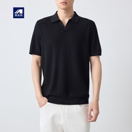 Momaike Men's Clothing Gaozhi Commuter Seagull Collar Short-Sleeved polo Shirt 2026 Summer New Style