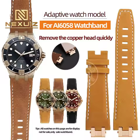 Genuine Leather Watch Strap For Maurice Lacroix AIKON AI6058 AI6008 AI6038 AI1018 Watchband QuickRel