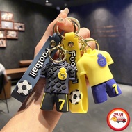 Football Star Keychain - Cristiano Ronaldo Neymar Messi Haaland Mbappé Bag Charm for Backpack Car Ke