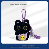Cat Plushie Cartoon Keychain Plush Kitten Black Cat Phone Lanyard Birthday Keychain Plushie