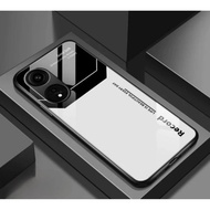 OPPO A78 4G case/A78 5G cover tempered glossy glass silicone fashion premium