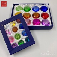 เพชร เพชรคริสตัล เพชรจำลอง เพชรปลอม 6 /12 สี ขนาด 3 / 4 / 5 / 6 / 7 cm เสริมฮวงจุ้ย สิริมงคล