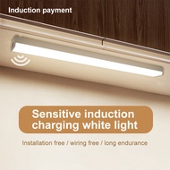 Motion Sensor Night Light LED Ultra-thin Cabinet Light Rechargeable Wireless Bar Lamp For Kitchen Wardrobe Bedroom Closet Lamp