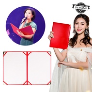 A4 Agreement Folder PU Leather Blank Folder Red File Page Folder For Hosted Speech And Signing Contr
