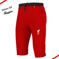 Liverpool Men's Short Jogger Pants Men's 3 by 4 Shorts Adult Men's Drawstring Pants Distro Men's Sho