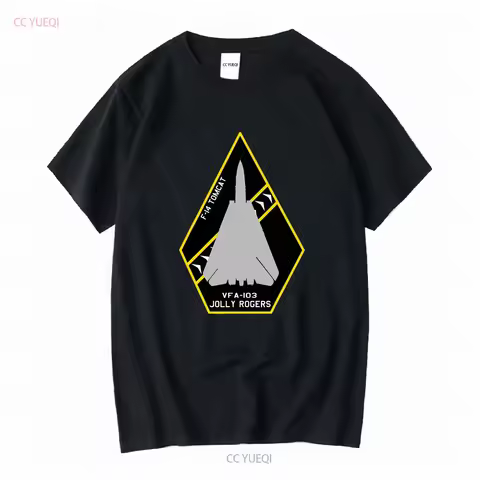 NEW LIMITED F 14 Tomcat VFA 103 Jolly Rogers Jet Aircraft Patch T Shirt vintage Washed streetwear Ve