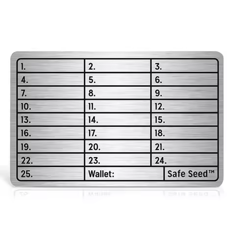 Customised Metal Nameplates Metal Nameplate Numbered Stainless Steel Crypto Seed Phrase Storage Plat