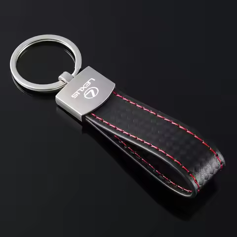 Car Sticker Car Keychain Metal Buckle Plaid Pattern Luxury Keyring Gift For Lexus F SPORT RX300 IS20