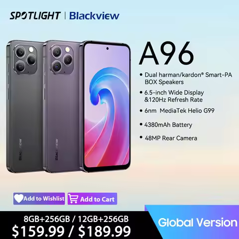 [World Premiere] Blackview A96 12GB 256GB, 8GB 256GB, 6.5''120Hz 2.4K Display, Android 13 Helio G99,