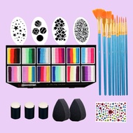 Professional Face Paint Set สําหรับเด็กผู้ใหญ่ชุดสีหน้าหนึ่งจังหวะแยกเค้ก Palette Body Paint Hypoall