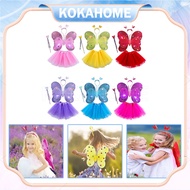Girls fairy wings/children's butterfly fairy wings costume/angel fairy wings headband wand angel but