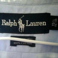 二手 襯衫 男裝 長袖 Ralph Lauren 水藍色 SS號 品牌 名牌