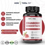 Herb Terra Cranberry Urinary Tract Supplement 12,500mg per Serving, 1 Serving = 1/2 Glass of Cranber