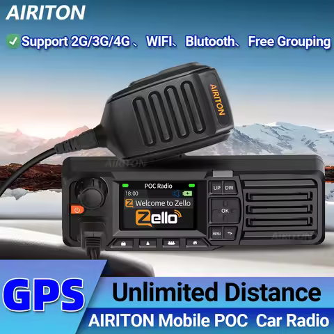 AIRITON AI-828 Global POC Network Car Radio ZELLO Walkie Talkie Unlimited Distance Moblie Radio GPS 