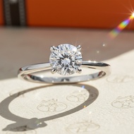 Classics 1CT Moissanite Ring Sterling Silver Women Jewelry Gift Wedding Engagement Ring