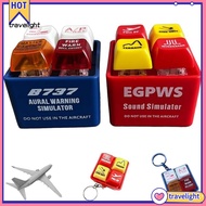 Travelight| 1/2Pcs Realistic aerial design: The crew alarm keychain simulates the real cockpit safet