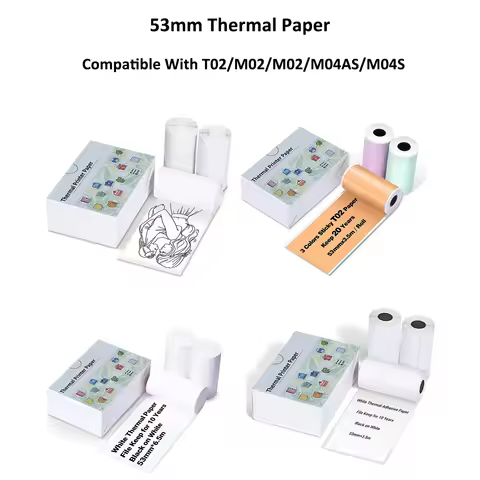 Mini Printer Thermal Paper Sticker For Phomemo/Memoking M02/T02/M04AS/M04S Mini Printer for Journal 