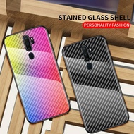 Carbon Fiber Glass Case OPPO A5 A9 2020 A52020 A92020 Softcase Hardcase Casing HP