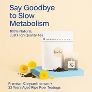 Hocha Metabolism Booster | 22 Years Puer + Chrysanthemum | Gut Health, Digestion & Detox | 10 Teabag