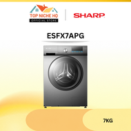 Sharp ESFX7APG Front Load Washing Machine 7kg | Mesin Basuh
